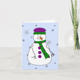 Cartão De Festividades Sr. Snowman, Neve Neve Primitiva