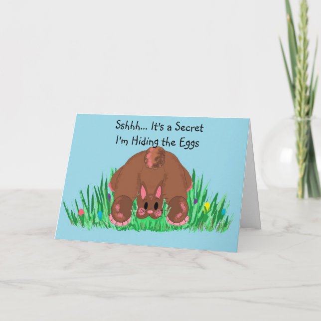 Cartão De Festividades Sshhh... É um segredo que estou escondendo... (Frente)