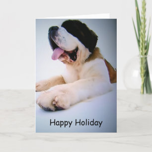 CARTÃO DE FESTIVIDADES ST. BERNARD TO THE RESCUE=CHRISTMAS WISHES