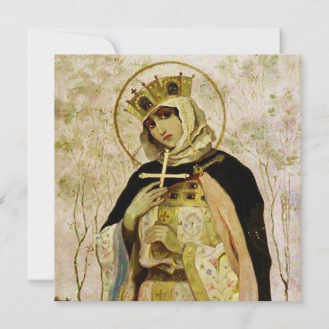 Cartão De Festividades “St Olga” by Mikhail Nesterov (Frente)