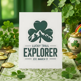 Cartão De Festividades St Patrick Days Mountain Trail Lucky