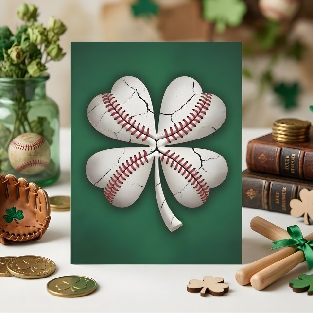 Cartão De Festividades St Patrick’s Day Baseball Card (Criador carregado)