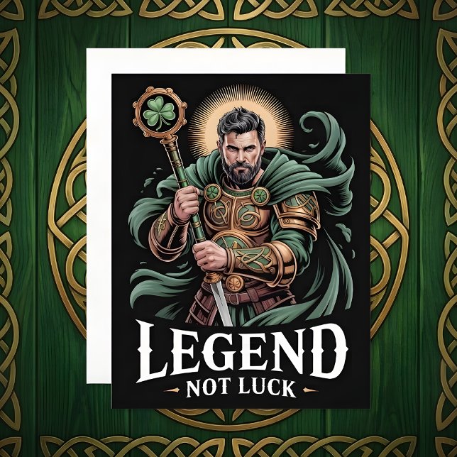 Cartão De Festividades St Patrick’s Day Card Legend Not Luck (Criador carregado)