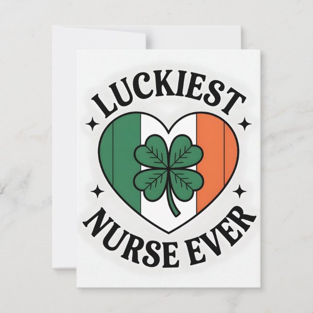 Cartão De Festividades St Patrick’s Day Card Nurse Girlfriend (Frente)