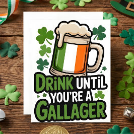 Cartão De Festividades St Patrick’s Day Drinking Humor Card