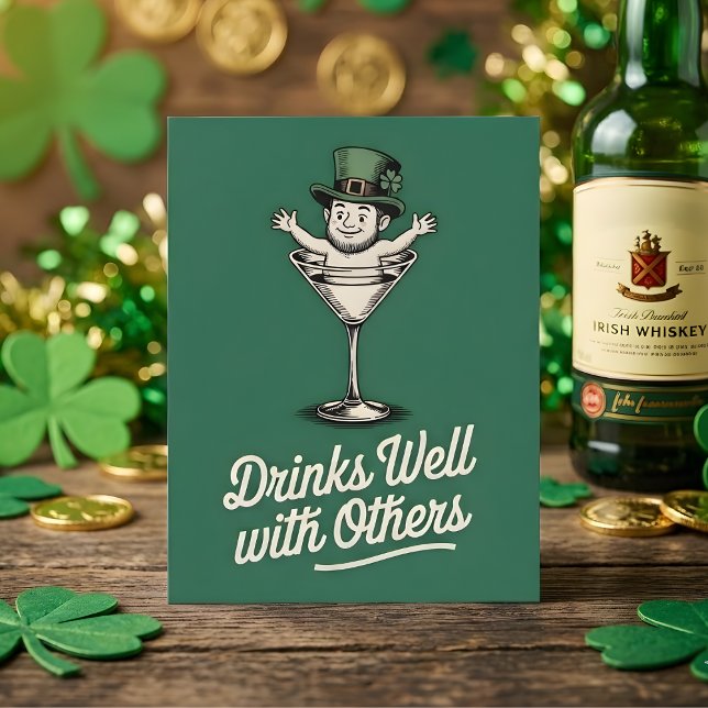 Cartão De Festividades St Patricks Day Funny Drinking Card (Criador carregado)