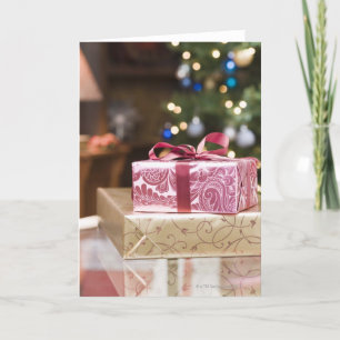 Cartão De Festividades Stack of holiday gifts