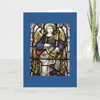 Cartão De Festividades Stained Glass Angel Blank Card