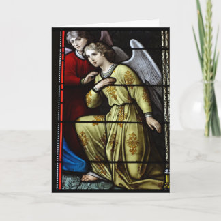 Cartão De Festividades Stained Glass Angel Blank Card