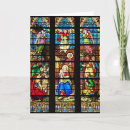 Cartão De Festividades Stained Glass Christmas Card