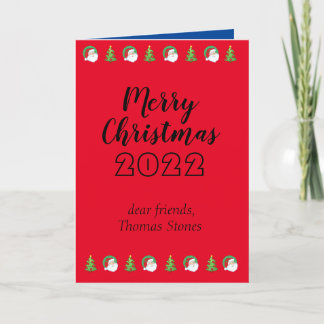 Cartão De Festividades Standard, 5" x 7" Christmas Folded Holiday Card