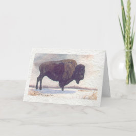Cartão De Festividades Stands Alone Buffalo Painting