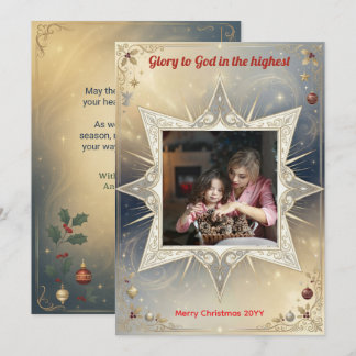 Cartão De Festividades Star of Bethlehem Christian Photo Christmas