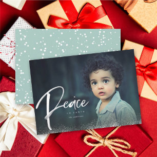 Cartão De Festividades Star Over Peace On Earth Foto de Natal Religioso