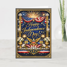 Cartão De Festividades Star Spangled Patriotic Happy Independence Day