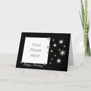 Cartão De Festividades Star Sparkle Holiday Black (quadro fotográfico)