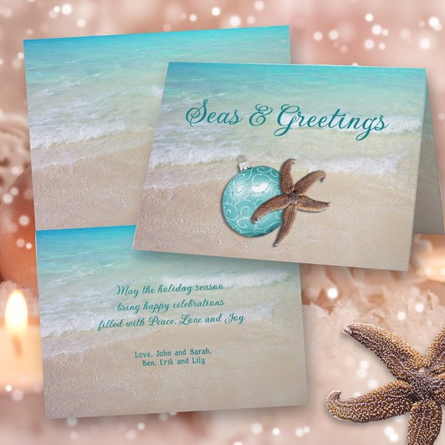 Cartão De Festividades Starfish Seas n Greice Card (Criador carregado)