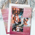 Cartão De Festividades Starry Night Peace on Earth 3 Photo Collage Red<br><div class="desc">Crie seu próprio cartão de 3 fotos coladas, com a carta à mão Peace on Earth, em um fundo noturno estrelado. A design apresenta pinceladas de aquarela, em tons de rubi vinho tinto e rosa, com estrelas, luz estelar e poeira dourada. A paz na Terra está escrita em caligrafia moderna,...</div>