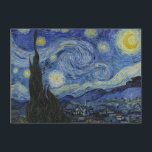 Cartão De Festividades "Starry Night" por Van Gogh<br><div class="desc">Este design apresenta uma reprodução inalterada e sem edição,  de alta resolução,  da famosa pintura "Noite Estrelada" de Van Gogh.</div>