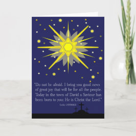 Cartão De Festividades starry sky with luke 2:10-11