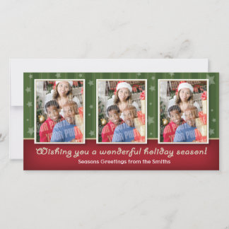 Cartão De Festividades Stars & stripes 3 photo card