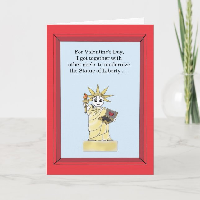 Cartão De Festividades Statue of Liberty Updated - Valentine (Frente)