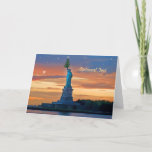 Cartão De Festividades Statue of Liberty with Christmas Tree Personalize<br><div class="desc">This image is part of a new series highlighting urban and East Coast regional themes. Rather than sending friends and relatives the typical generic holiday and Christmas cards, choose greetings that showcase your particular part of the country.These paintings and illustrations represent New York City, Manhattan and Central Park in the...</div>