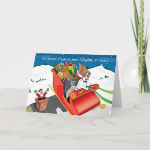 Cartão De Festividades StealingSantasSleighCARD_ ©ZoeRanucci