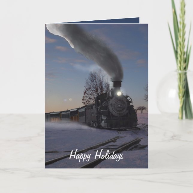 Cartão De Festividades Steam Engine 481 Christmas Card (Frente)