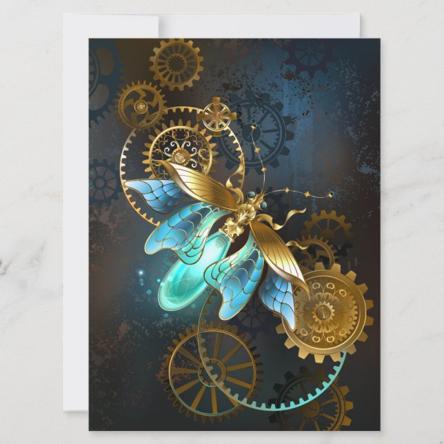 Cartão De Festividades Steampunk Firefly (Frente)