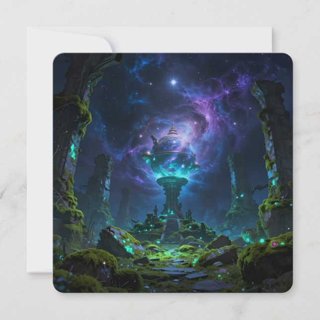 Cartão De Festividades Sternenpfad – Reise durch das Universum (Frente)