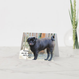 Cartão De Festividades "Stick Out Your Tongue" Pug Card