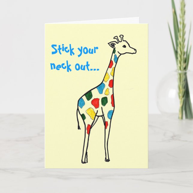 Cartão De Festividades Stick your neck out...Valentine Card (Frente)