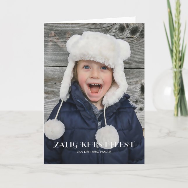 Cartão De Festividades Stijlvolle Vrolijke Kerstmis (Frente)