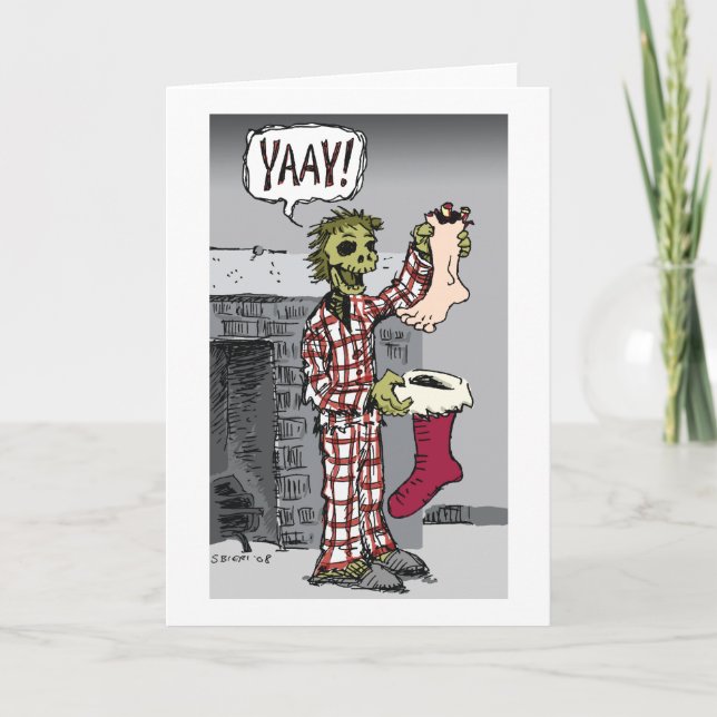 Cartão De Festividades Stocking (Frente)