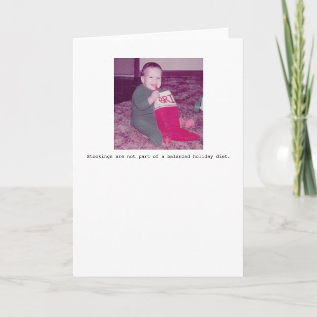 Cartão De Festividades Stockings Holiday Greeting Card (Frente)