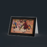 Cartão De Festividades Stolen Kiss, Romantic Vintage Christmas Card<br><div class="desc">This Christmas card features a vintage drawing of a stolen kiss.</div>