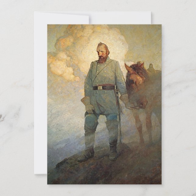 Cartão De Festividades Stonewall Jackson por N. C. Wyeth (Frente)