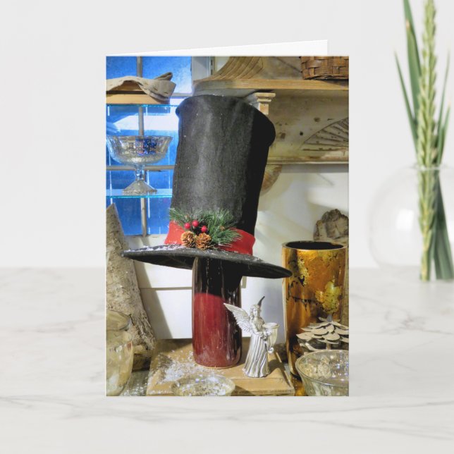 Cartão De Festividades Stove Pipe Hat (Frente)