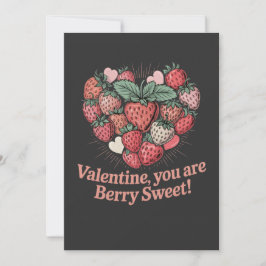 Cartão De Festividades Strawberry Berry Sweet Kids Valentines Day