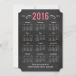 Cartão De Festividades Striped Year 2016 Business Calendar Holiday Card<br><div class="desc">Send out warm wishes this holiday season with our stylish calendar cards that your clients and colleagues can keep all year long! More design options are available at orangepulpdesign.com</div>
