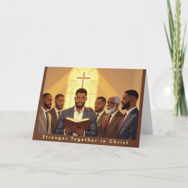 Cartão De Festividades Stronger Together in Christ Greeting Card (Frente)