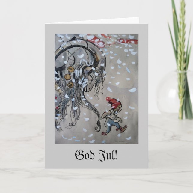 Cartão De Festividades Study for Julbocken (yule goat) 1911 (Frente)