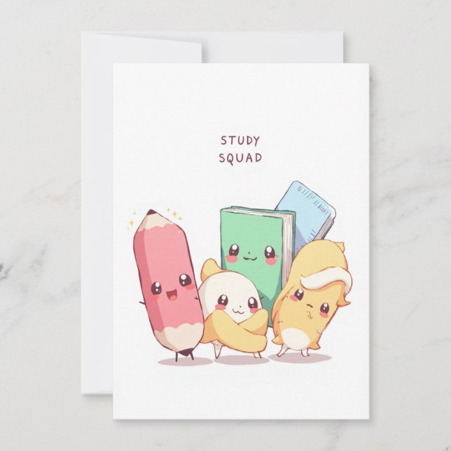 Cartão De Festividades Study Squad Back to School (Frente)