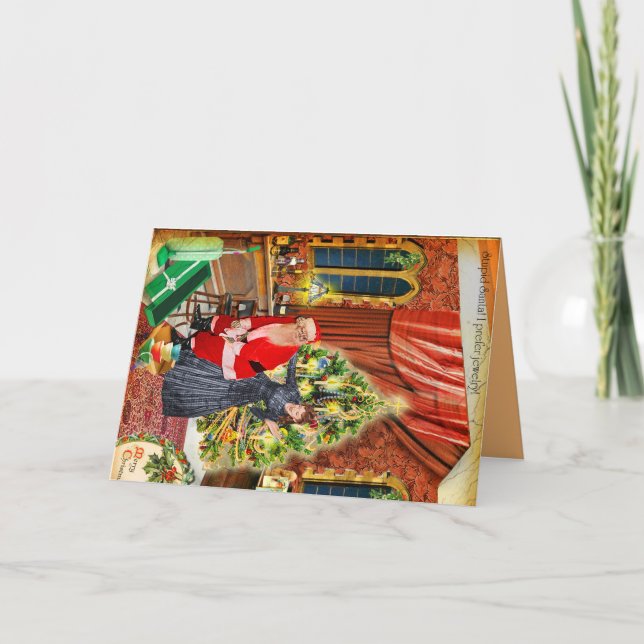 Cartão De Festividades  Stupid Santa! I prefer jewelry :/ (Frente)