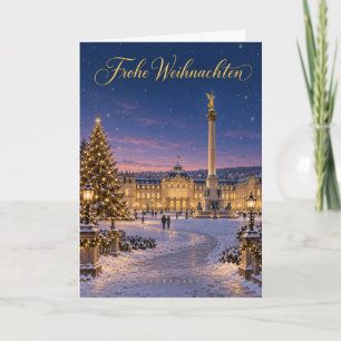 Cartão De Festividades Stuttgart Schlossplatz Feliz Natal