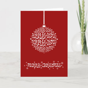 Cartão De Festividades Stylish Customizable Merry Christmas
