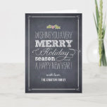 Cartão De Festividades Stylishly Chalked Holiday Greeting Card<br><div class="desc">Celebrate the season with this modern and stylish holiday card from Berry Berry Sweet.</div>
