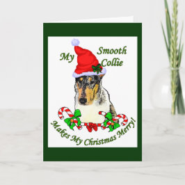 Cartão De Festividades Suave presentes de Natal Collie