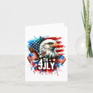 Cartão De Festividades Sublimação da Águia Patriótica Americana-61905